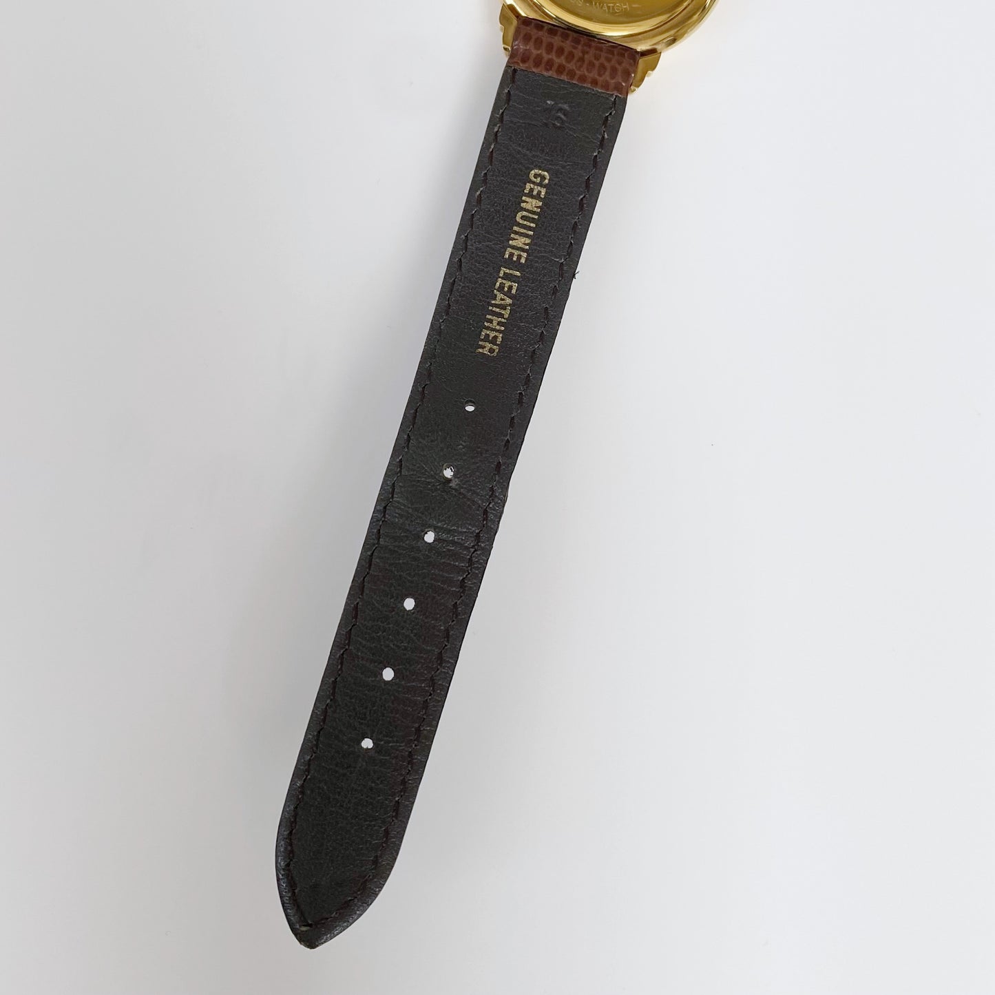 Fendi 1990s Gold Plated Round Watch