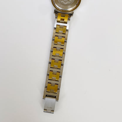 Hermes 1990s Clipper Two Tone Watch