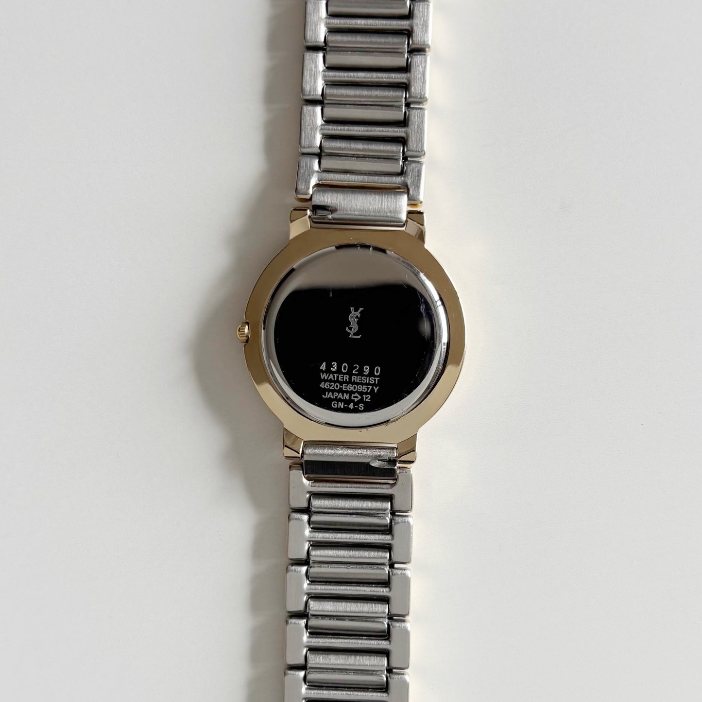 Yves Saint Laurent 1990s Round Dial Two Tone Watch (Large)