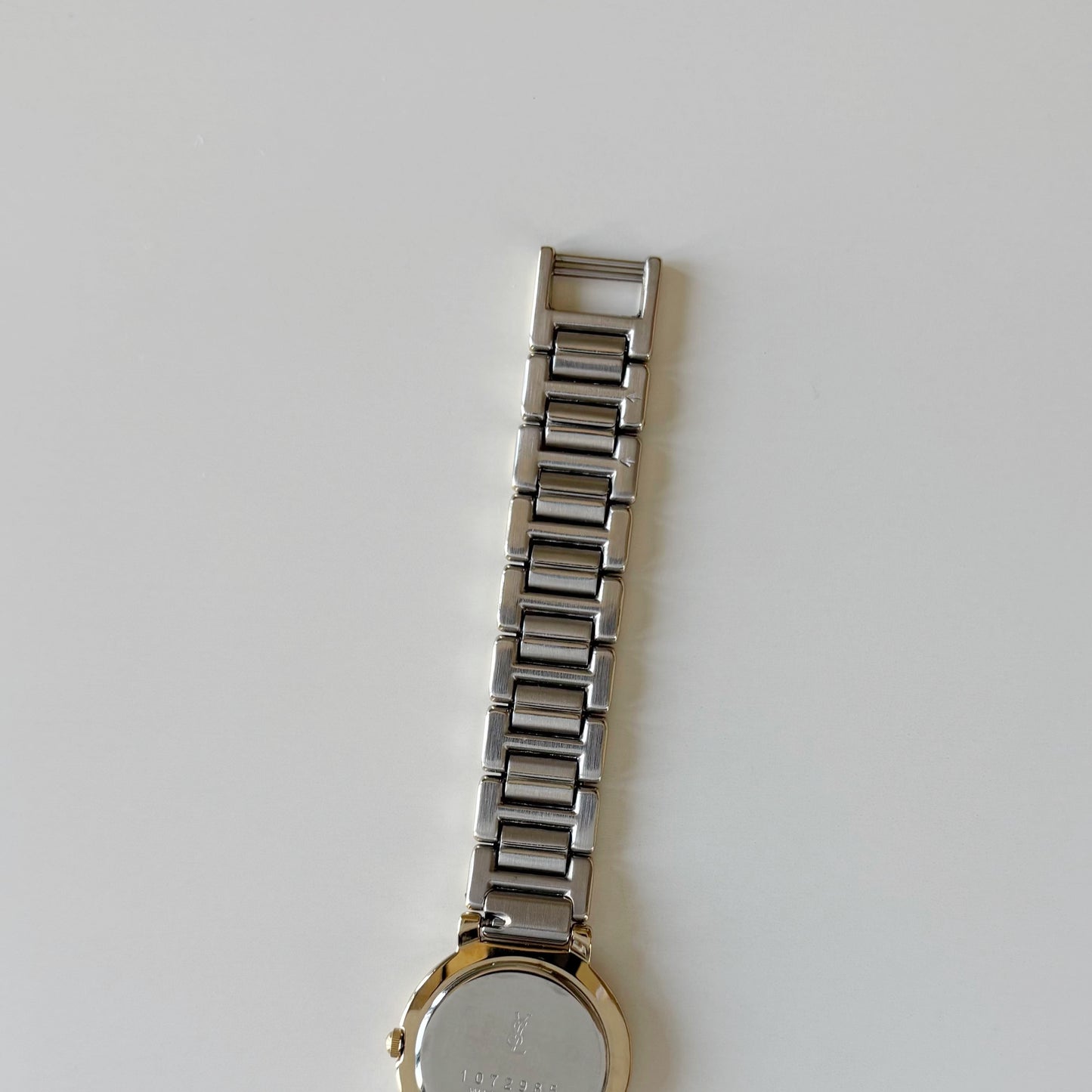 Yves Saint Laurent 1990s Round Dial Two Tone Watch