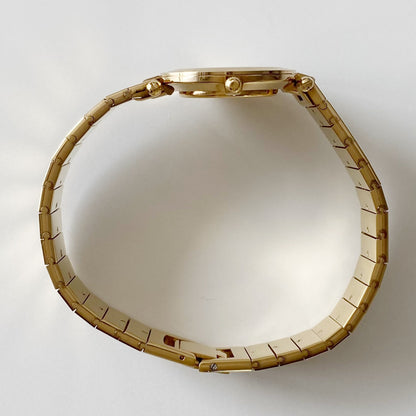 Dior 1990s Round Dial Gold Plated Watch
