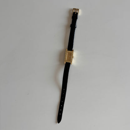 Dior 1990s La Parisienne  18K Solid Gold Case Tank Watch