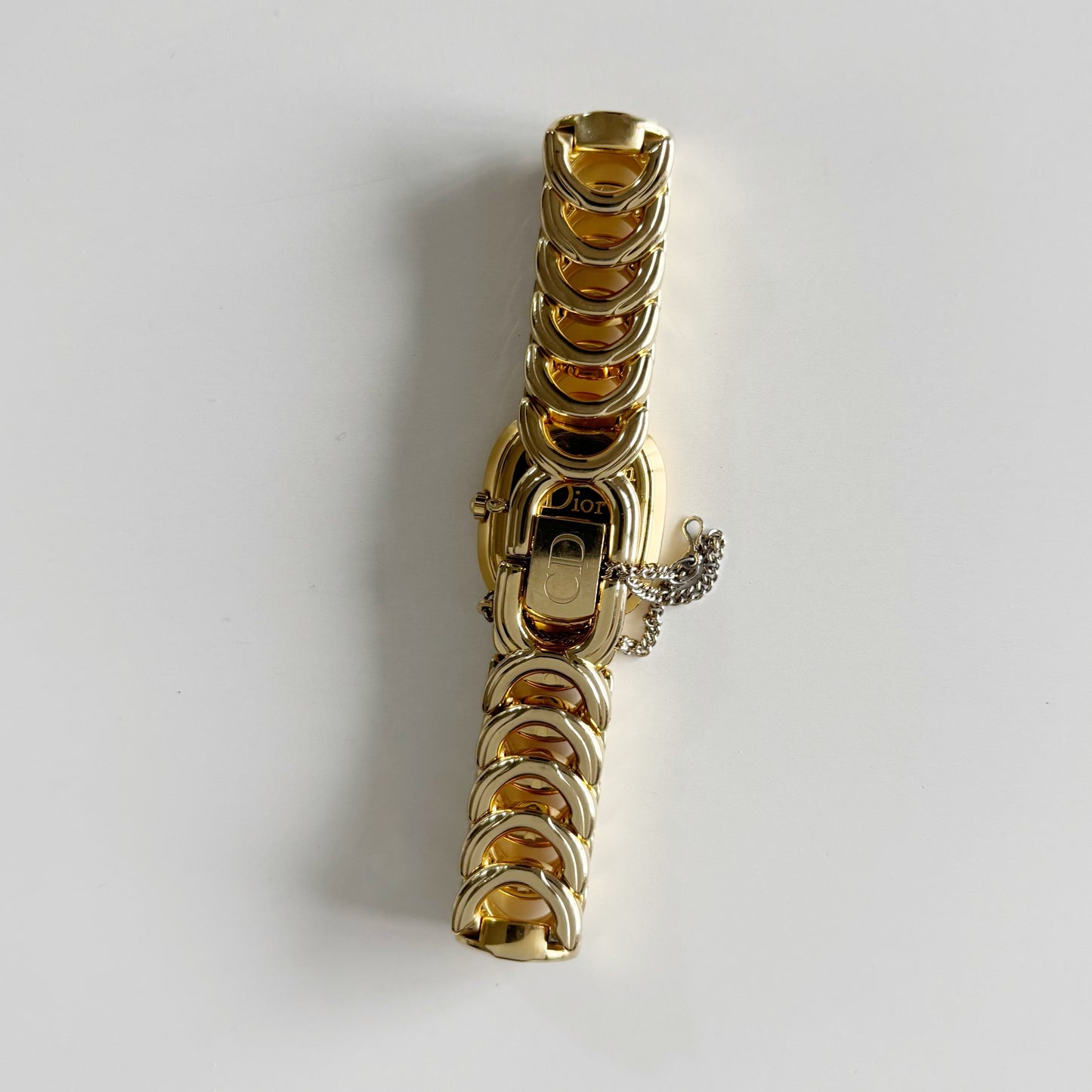 Dior 1990s Oval Gold Plated Watch