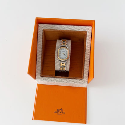 Hermes 1990s Rallye Two Tone Watch
