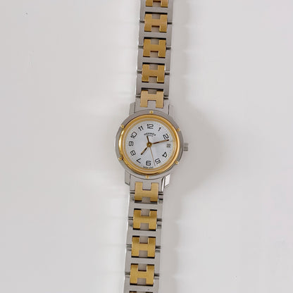 Hermes 1990s Clipper Two Tone Watch