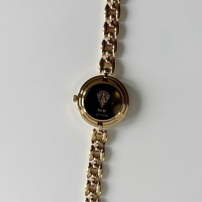 Gucci 1990s Interchangeable Bezel Gold Plated Rice Chain Watch with 6 bezels, case (165mm)