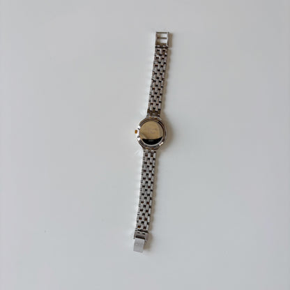 Dior 1990s Date Round Dial Two Tone Gold Plated Watch