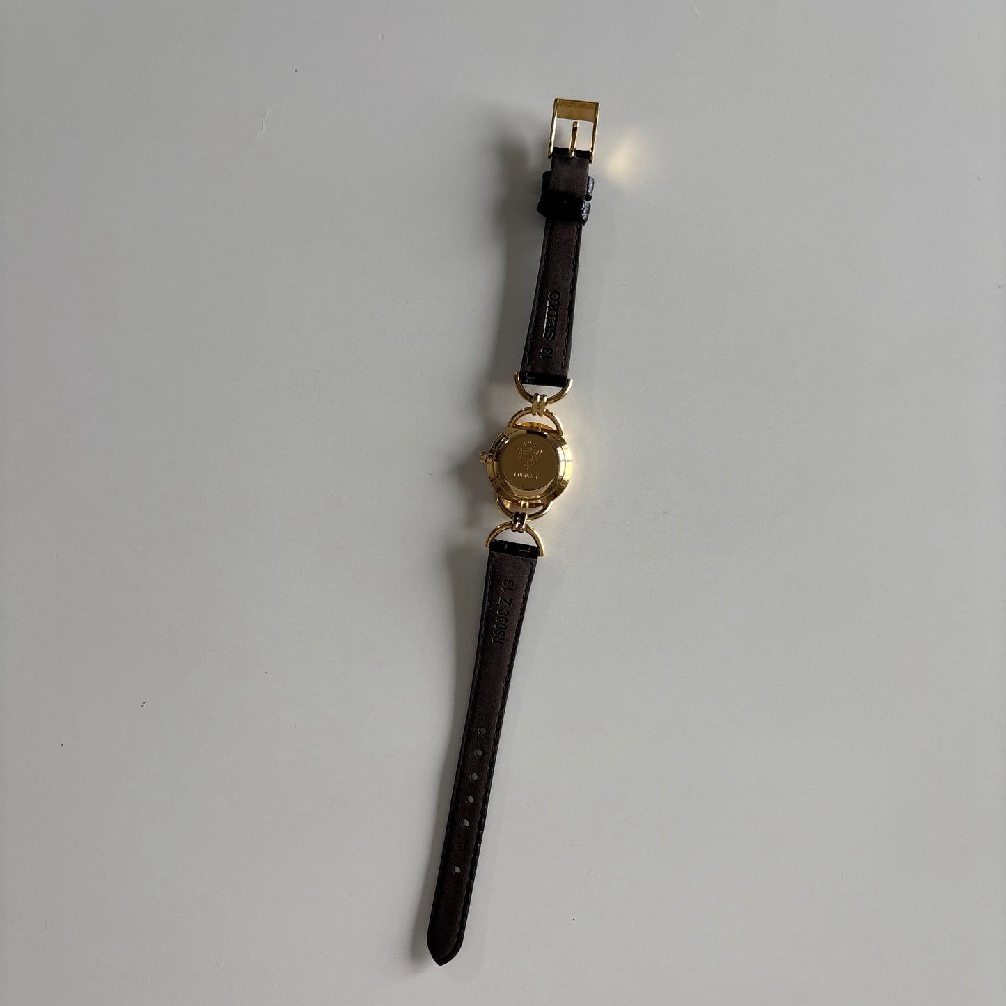 Gucci 1990s Gold Dial Horsebit Gold Plated Watch
