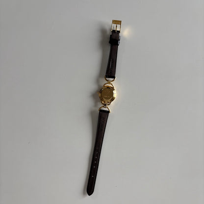 Gucci 1990s Gold Dial Horsebit Gold Plated Watch
