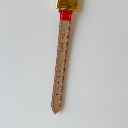 Yves Saint Laurent 1990s Square Dial Gold Plated Watch