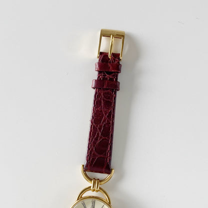 Gucci 1990s Ivory Dial Gold Plated Watch
