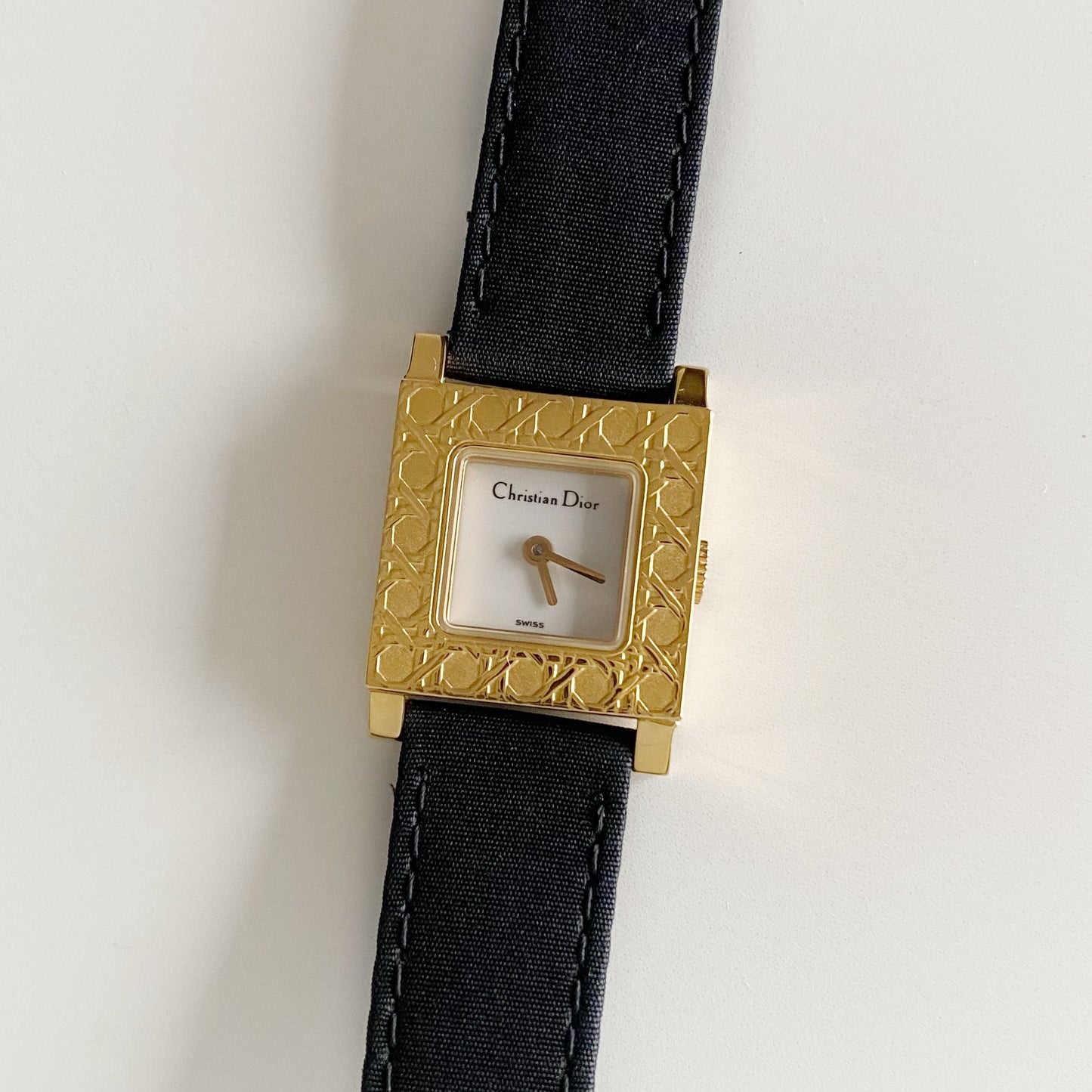 Dior Early 2000s La Parisienne Gold Plated Interchangeable Watch with 3 straps, case