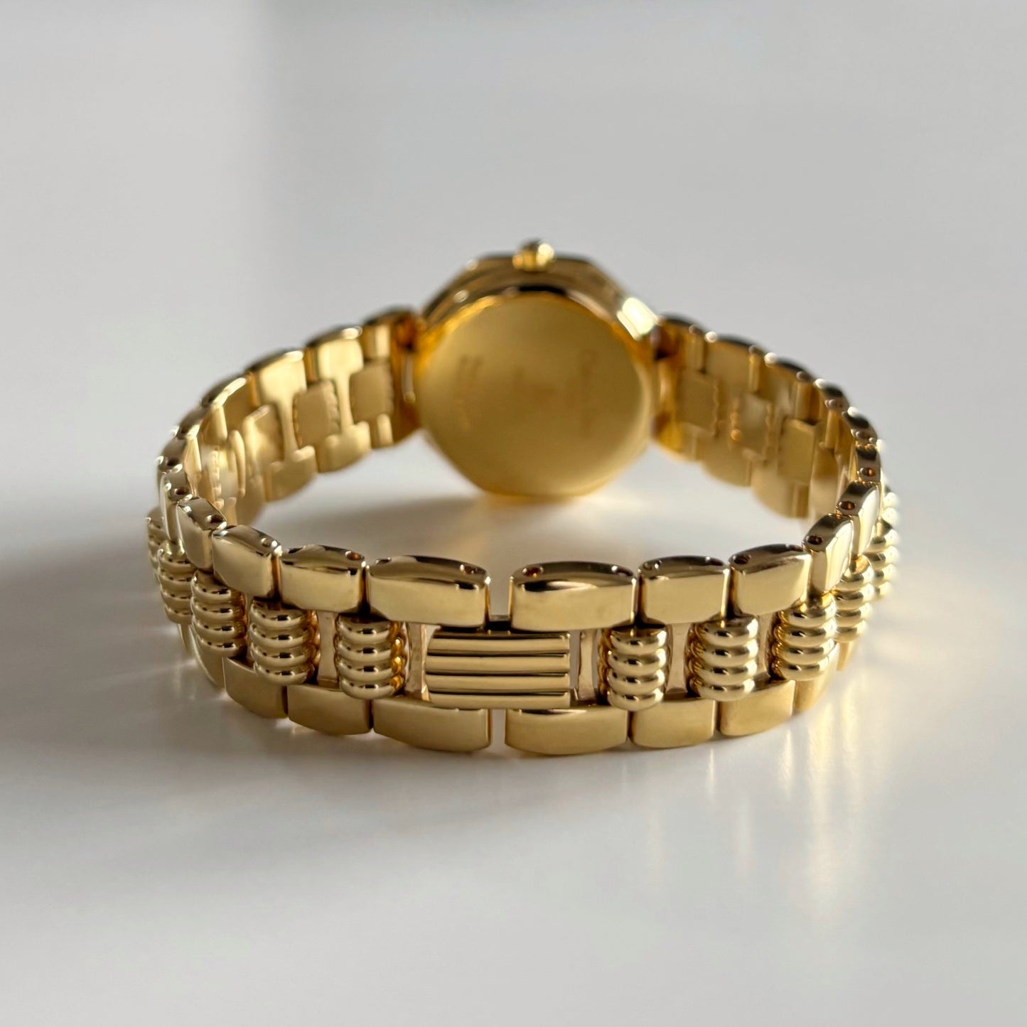 Dior 1990s Octagon Gold Dial Gold Plated Watch