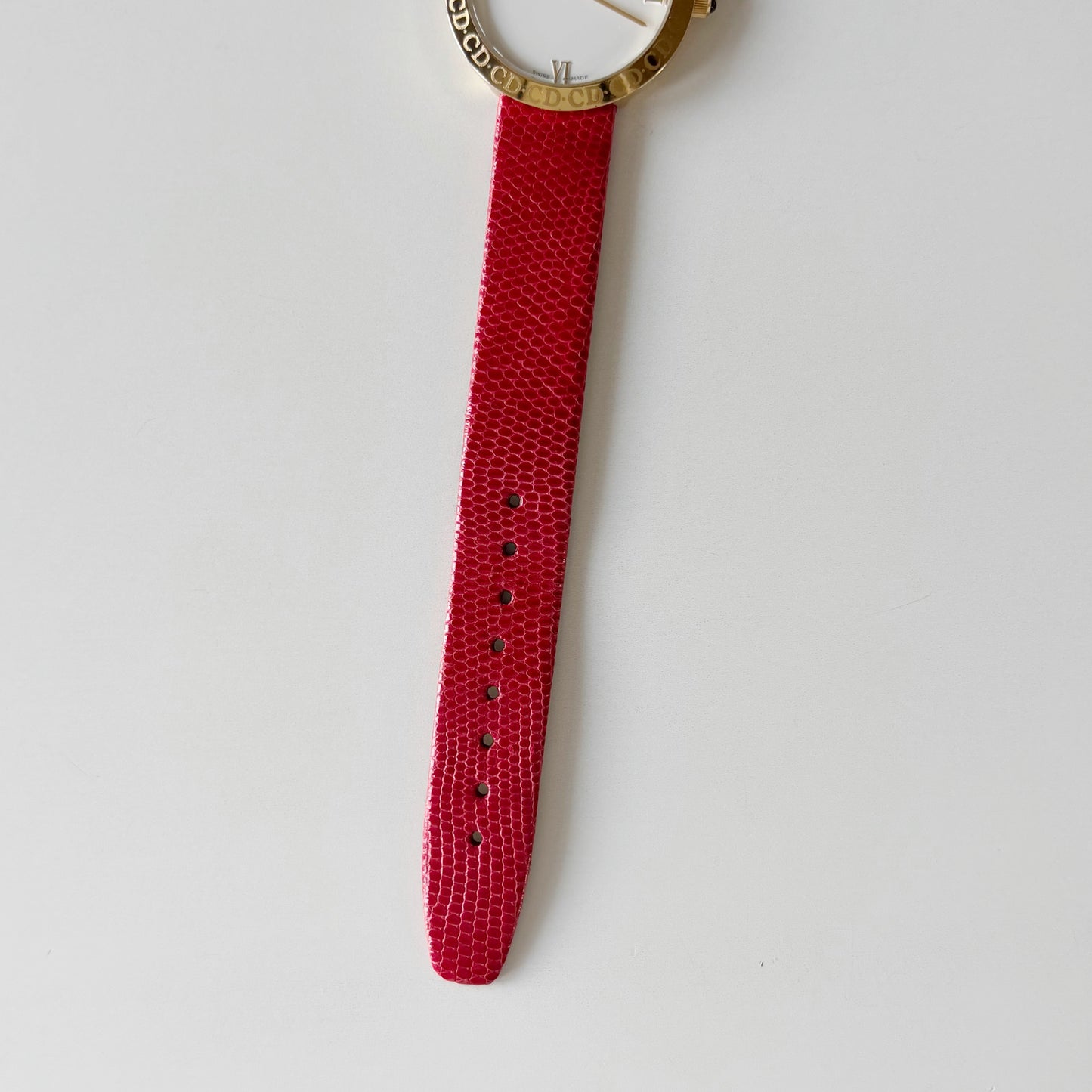 Dior 1990s Round Dial Gold Plated Watch