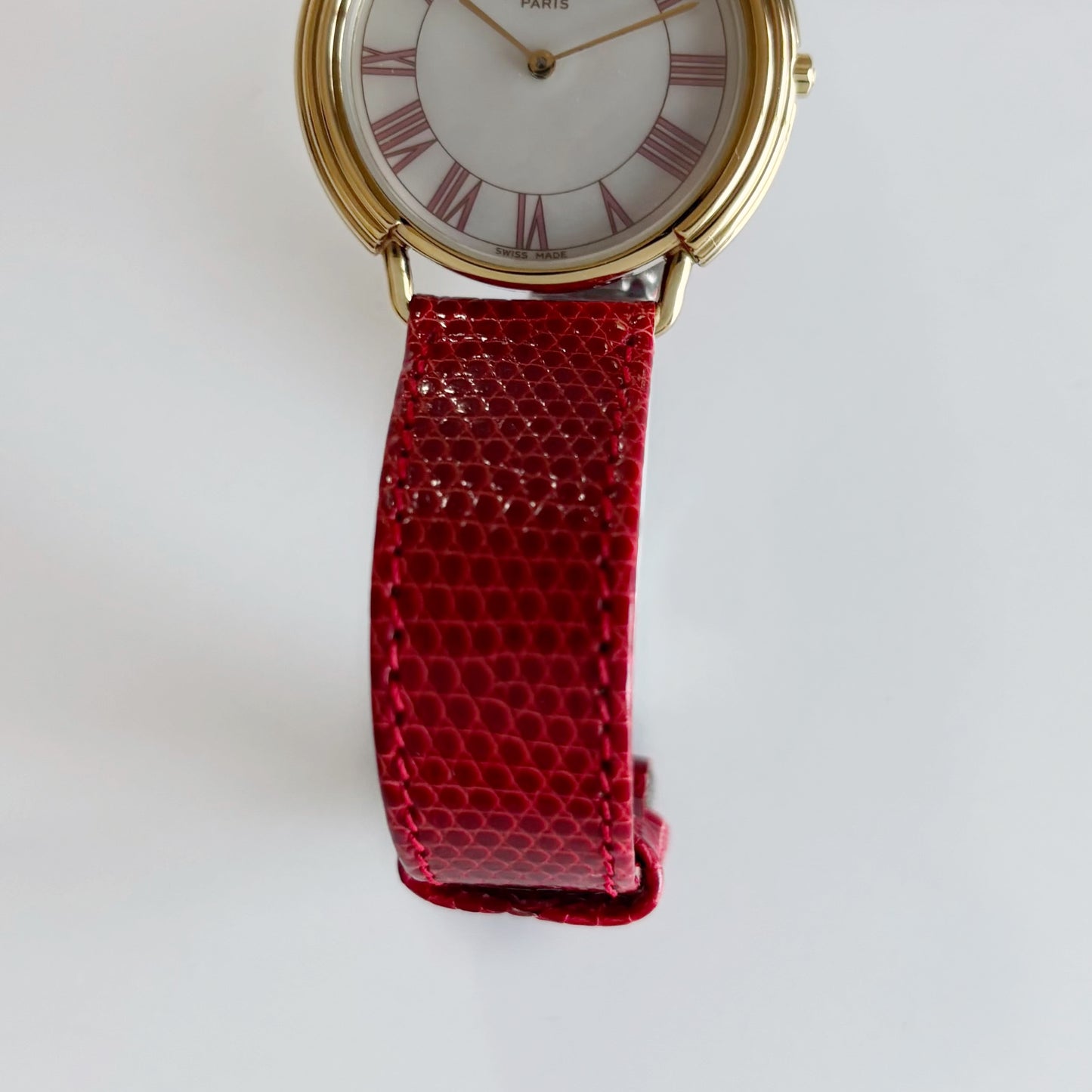 Dior 1990s Seashell Dial Round Gold Plated Watch (Large)