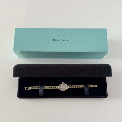 Tiffany 1990s 14K Oval Dial Cocktail Watch