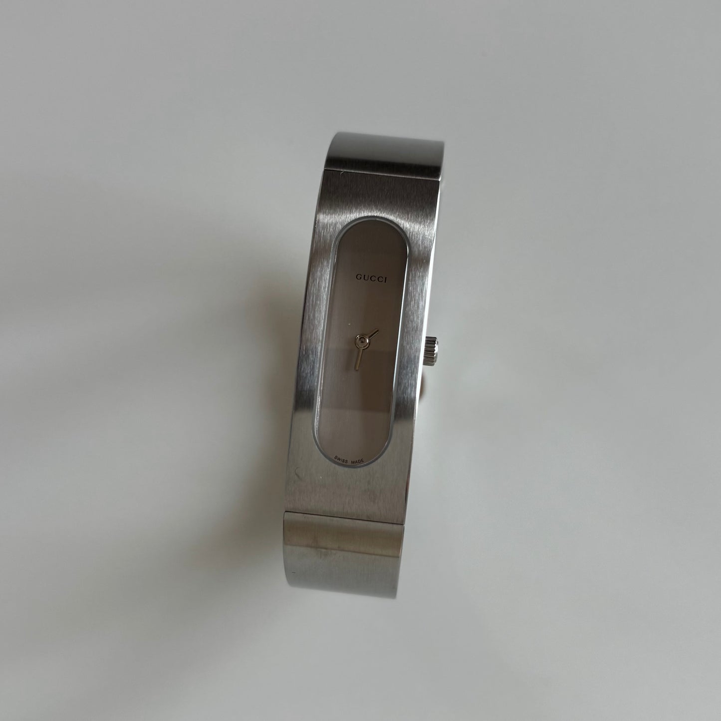 Gucci 1990s Silver Stainless steel Bangle Watch