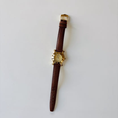 Gucci 1990s Gold Dial Gold Plated Watch