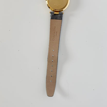 Dior 1990s Round Dial Gold Plated Watch (Large)