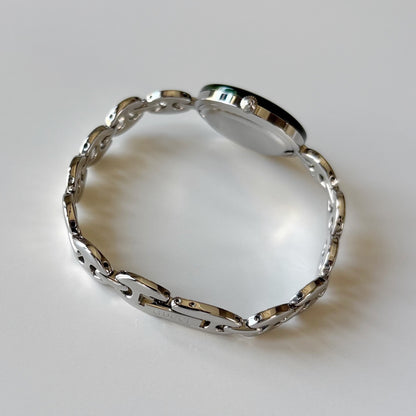 Gucci 1990s Interchangeable Bezel Stainless steel Chain Watch with 6 bezels, case