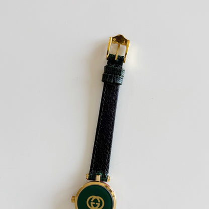 Gucci 1990s Sherry Round Dial Gold Plated Watch