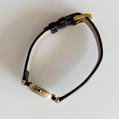 Dior 1990s Seashell Round Dial Gold Plated Watch