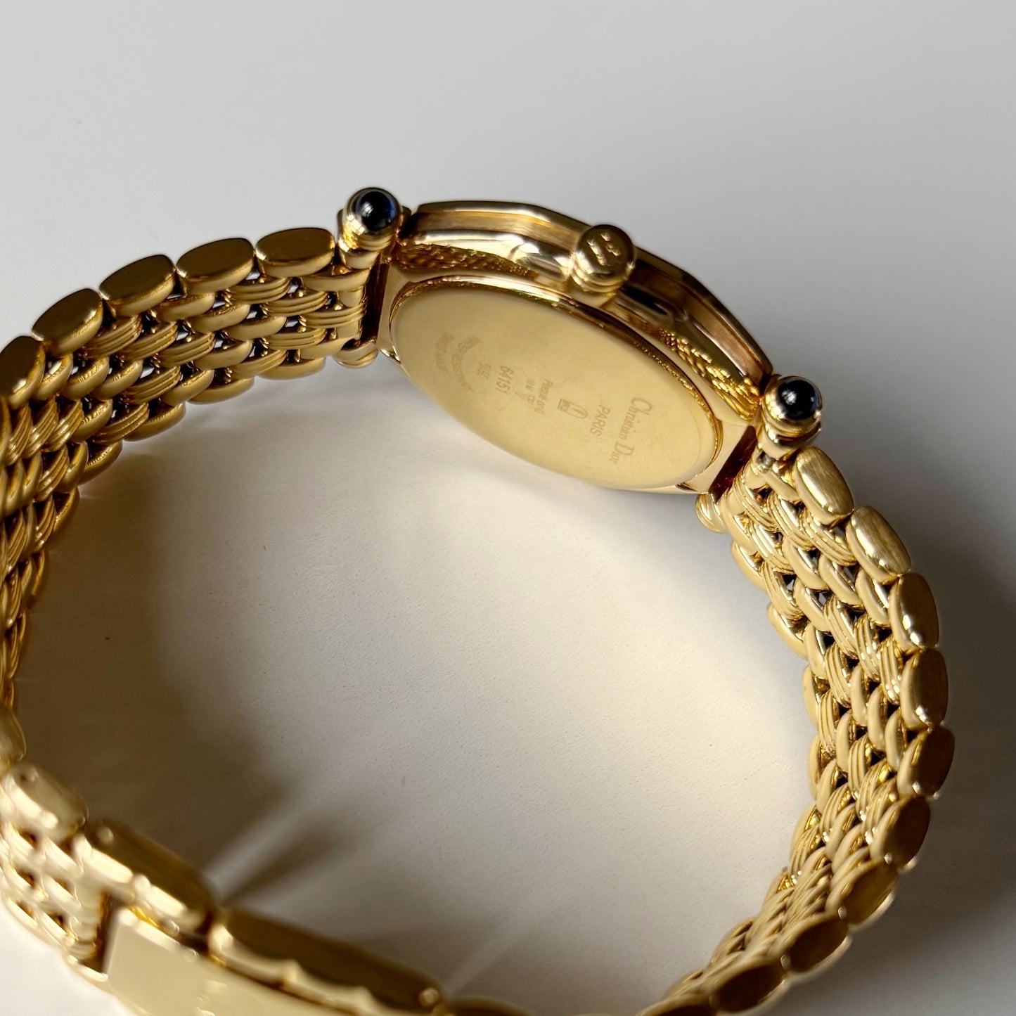 Dior 1990s Octagon Dial Gold Plated Watch