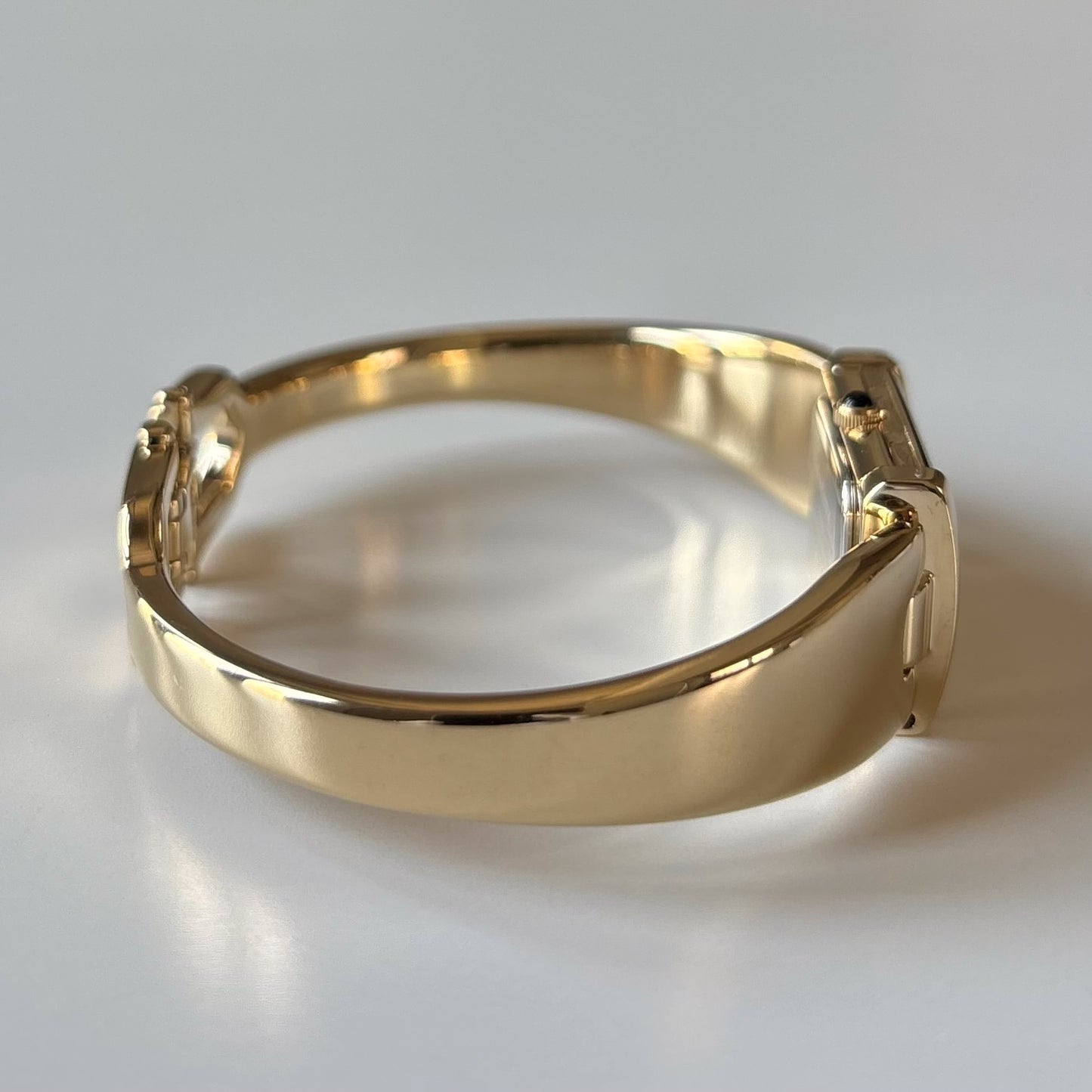 Yves Saint Laurent 1990s Peek a boo Gold Plated Bangle Watch