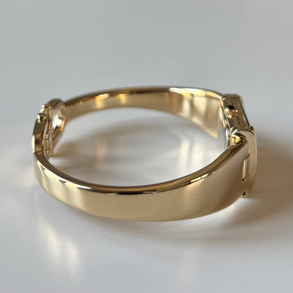 Yves Saint Laurent 1990s Peek a boo Gold Plated Bangle Watch