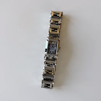 Fendi 1990s Tank Stainless Steel Watch