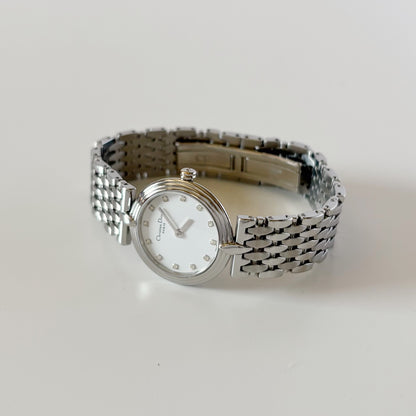 Dior 1990s Round Dial Stainless Steel Watch