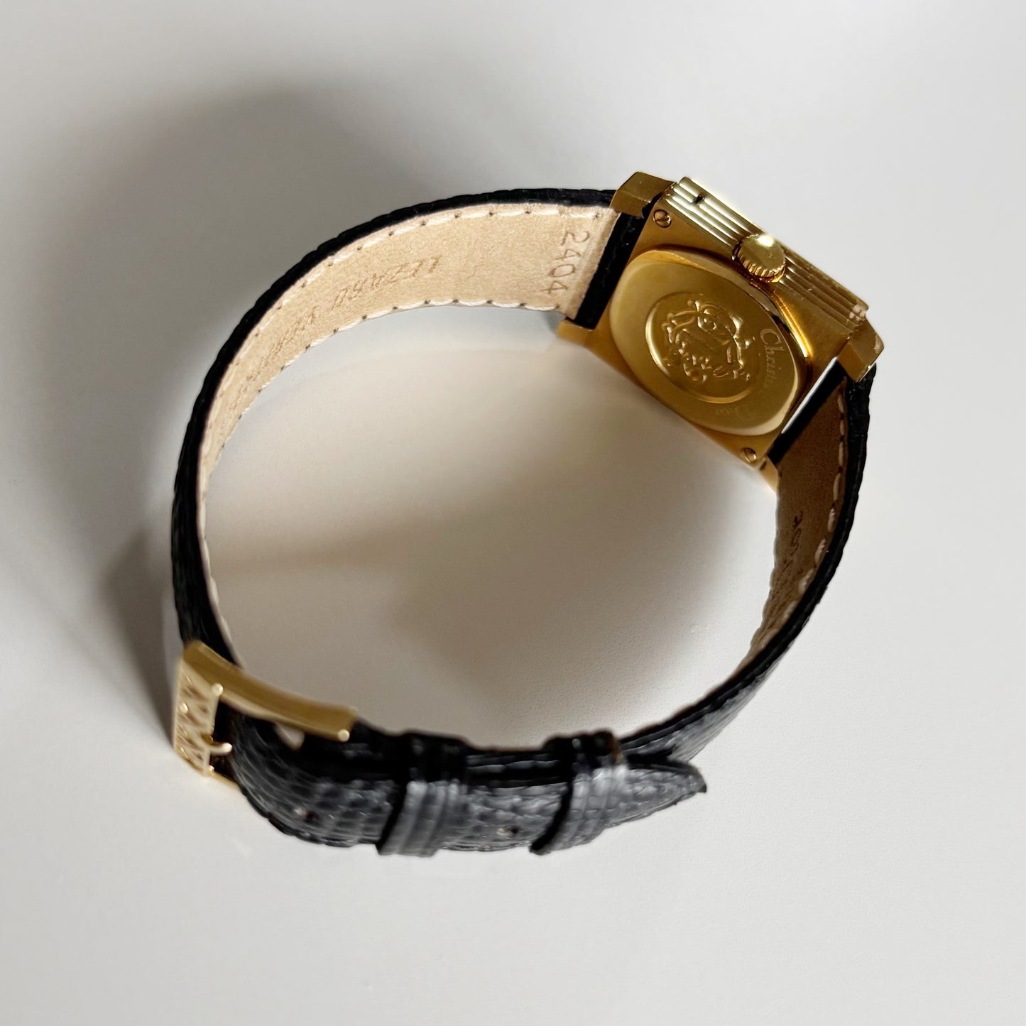 Dior 1990s La Parisienne Interchangeable Strap Gold Plated Watch with 3 straps, case