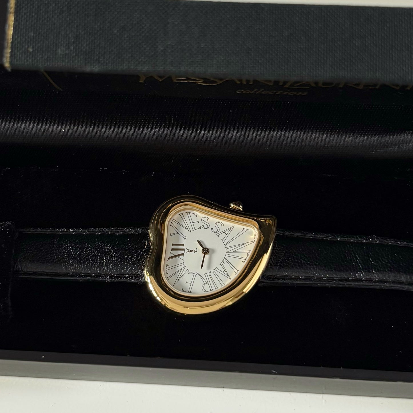 Yves Saint Laurent 1990s Heart Shaped Gold Plated Watch