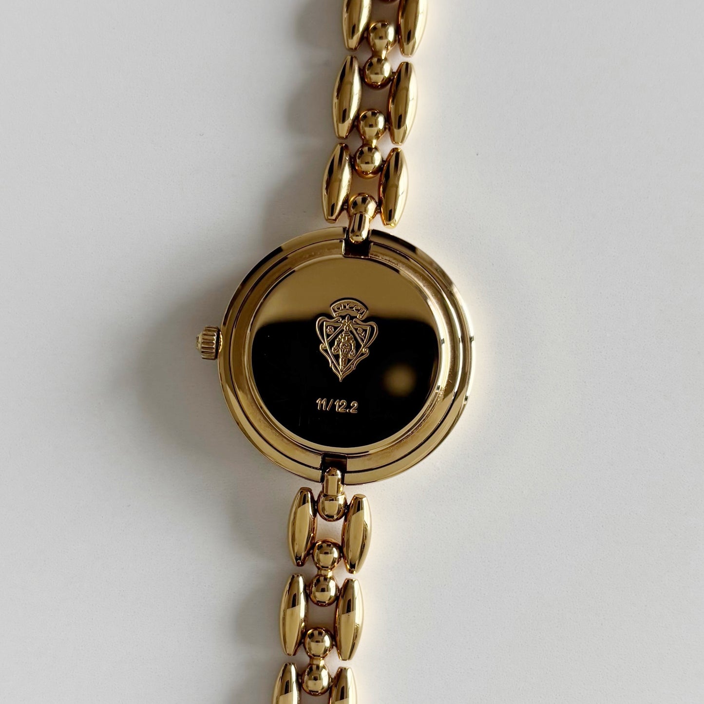 Gucci 1990s Interchangeable Bezel Gold Plated Watch with 6 bezels, case (167mm)