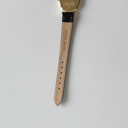 Tiffany 1990s Oval Dial 14K Case Watch