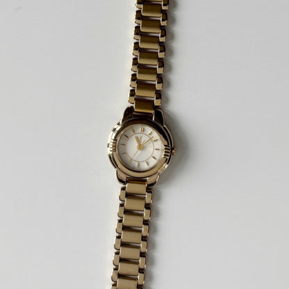 Yves Saint Laurent 1990s Round Dial Gold Plated Watch