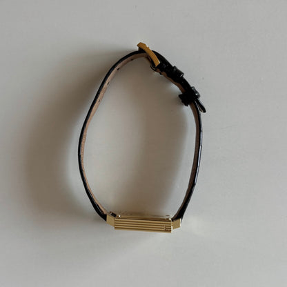 Dior 1990s La Parisienne  18K Solid Gold Case Tank Watch