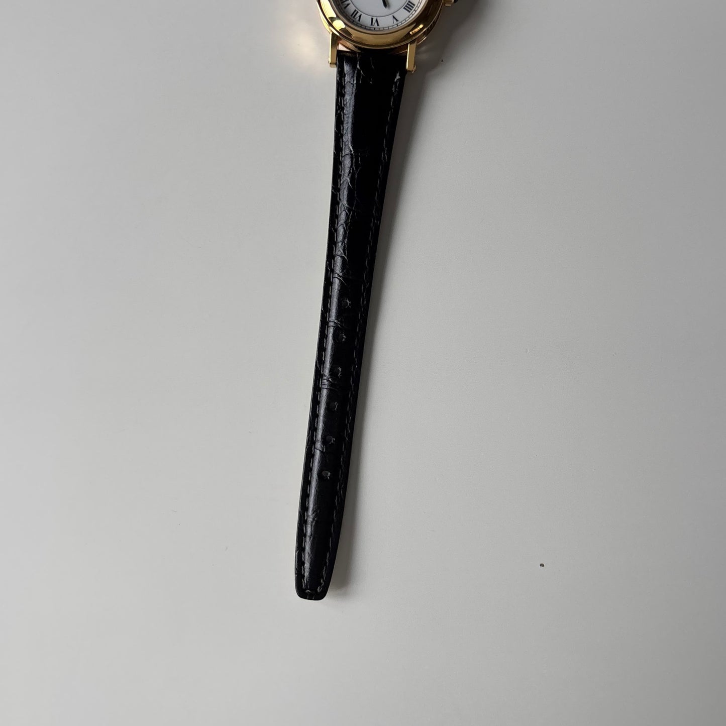 Gucci 1990s Date Round Dial Gold Plated Watch