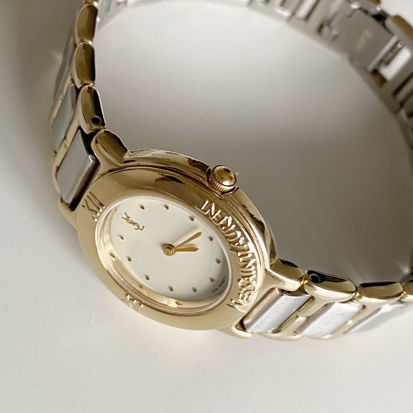 Yves Saint Laurent 1990s Two Tone Watch