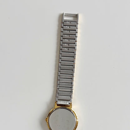 Yves Saint Laurent 1990s Round Dial Two Tone Watch (Large)