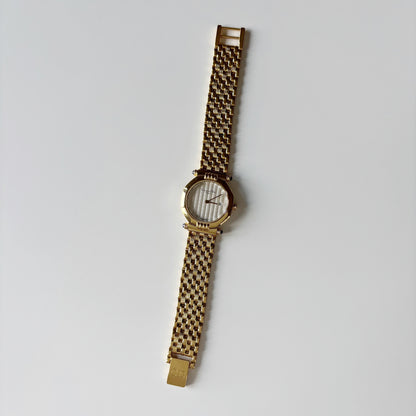 Dior 1990s CD Logo Octagon Gold Plated Watch