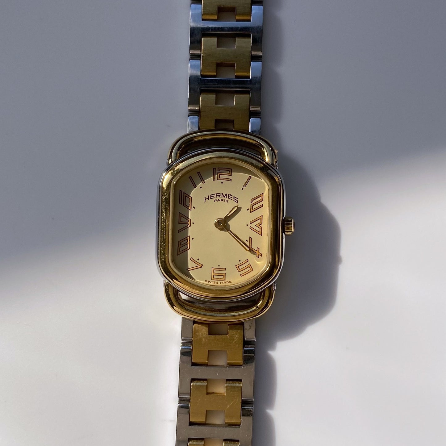 Hermes 1990s Rallye Two Tone Watch