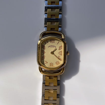 Hermes 1990s Rallye Two Tone Watch