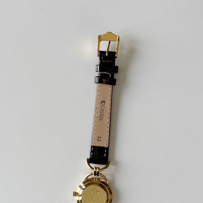 Gucci 1990s Gold Dial Horsebit Gold Plated Watch