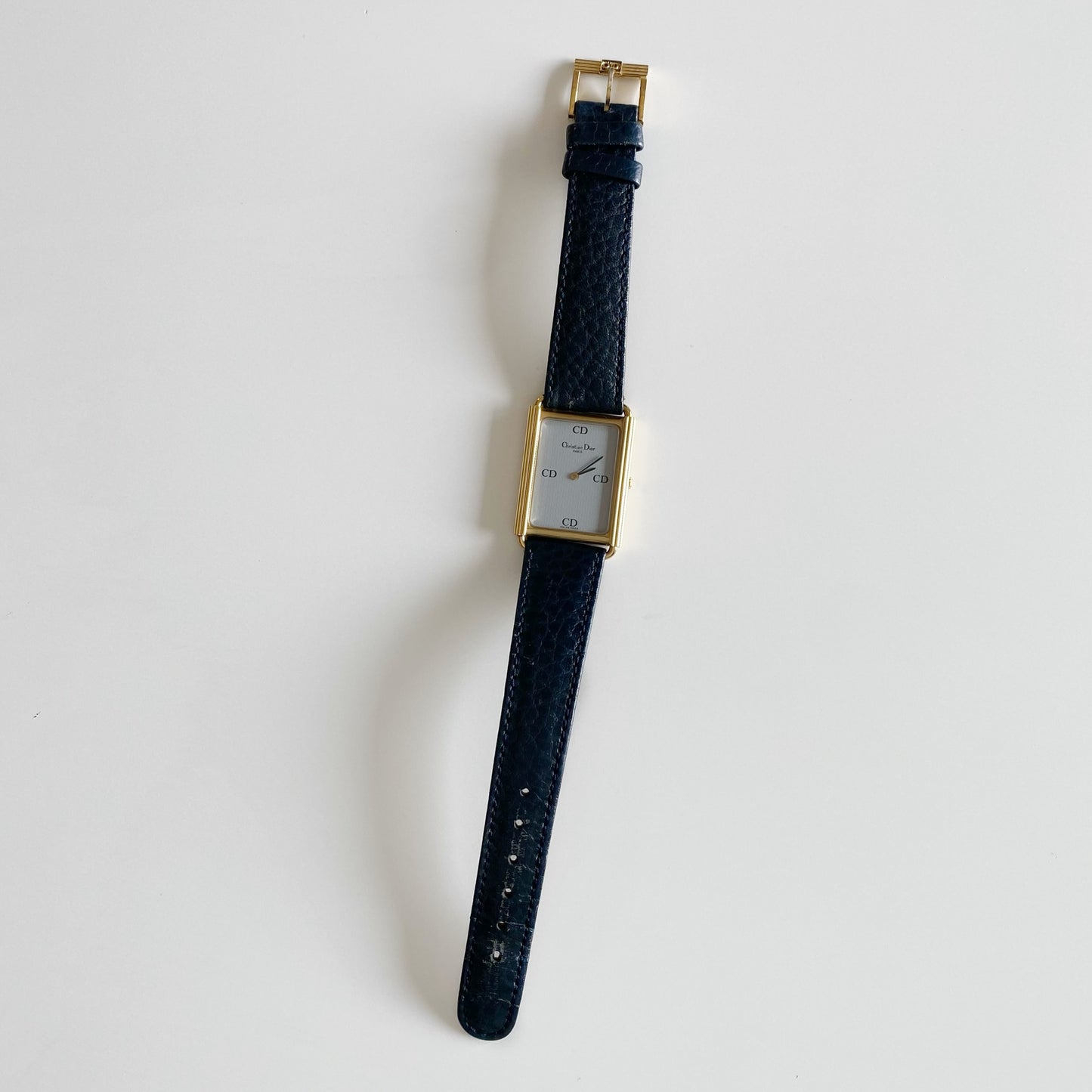 Dior 1990s CD Logo Tank Watch (Large)