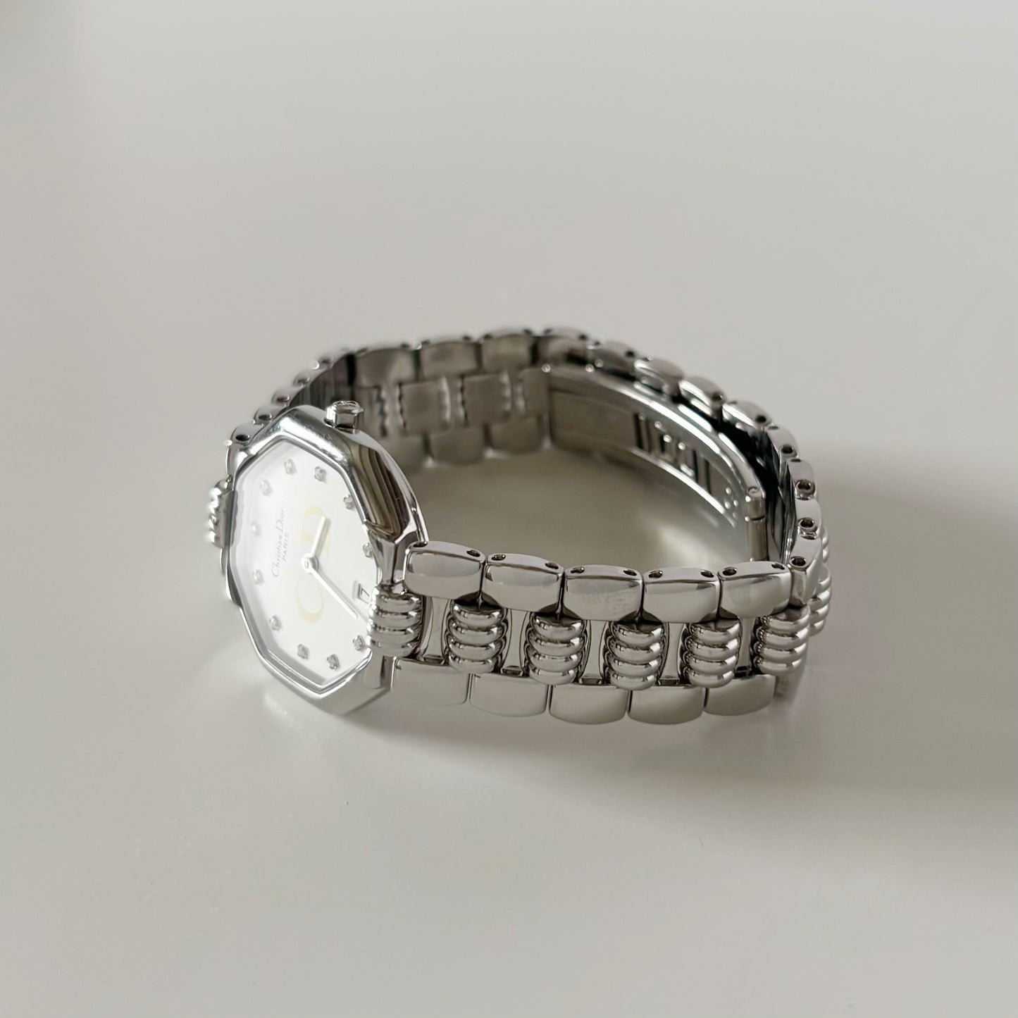 Dior 1990s Octagon Silver Watch
