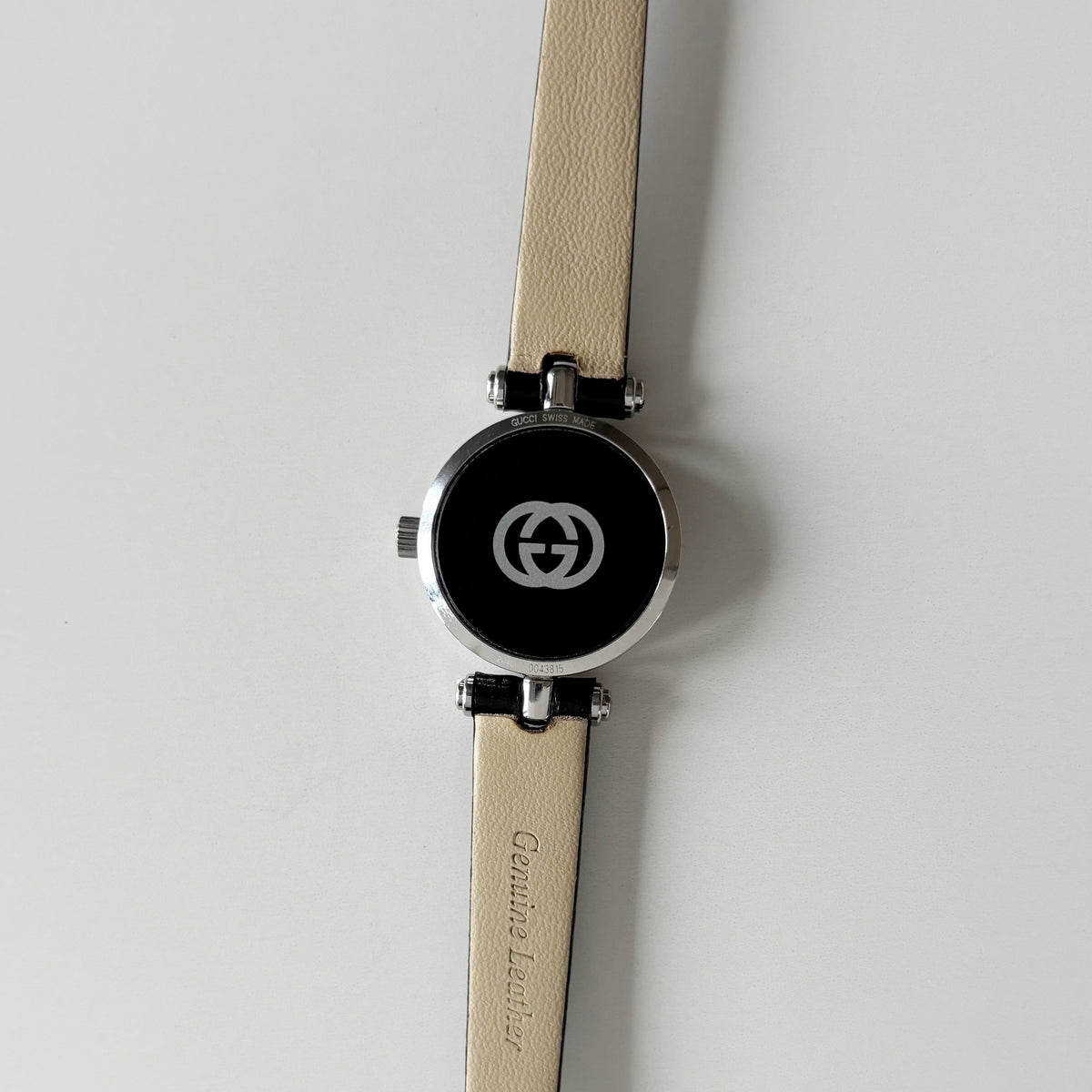 Gucci 1990s Round Dial Stainless Steel Watch