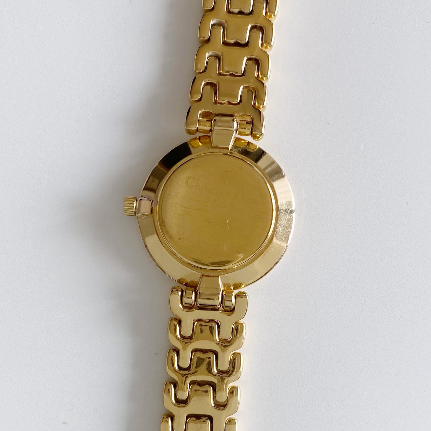 Dior 1990s Seashell Dial Round Watch