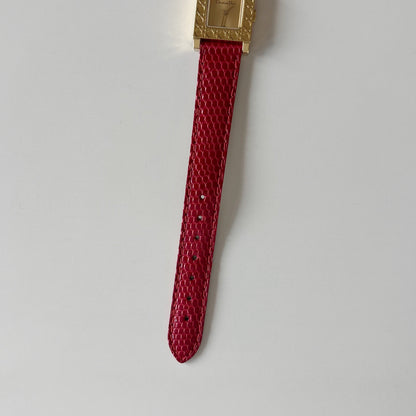Dior 1990s Interchangeable Strap Gold Plated Watch with 4 straps, case