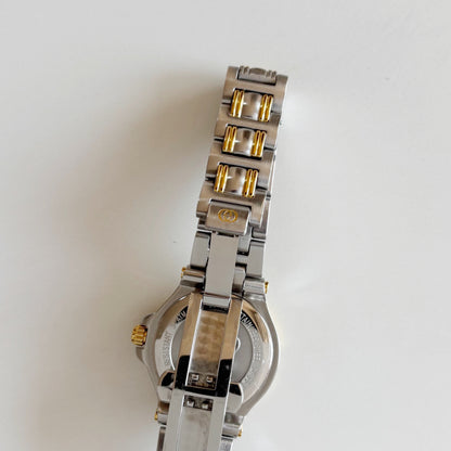 Gucci 1990s Date Round Dial Two Tone Watch